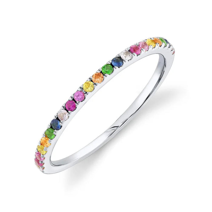 Multi-color Stone Stackable Ring