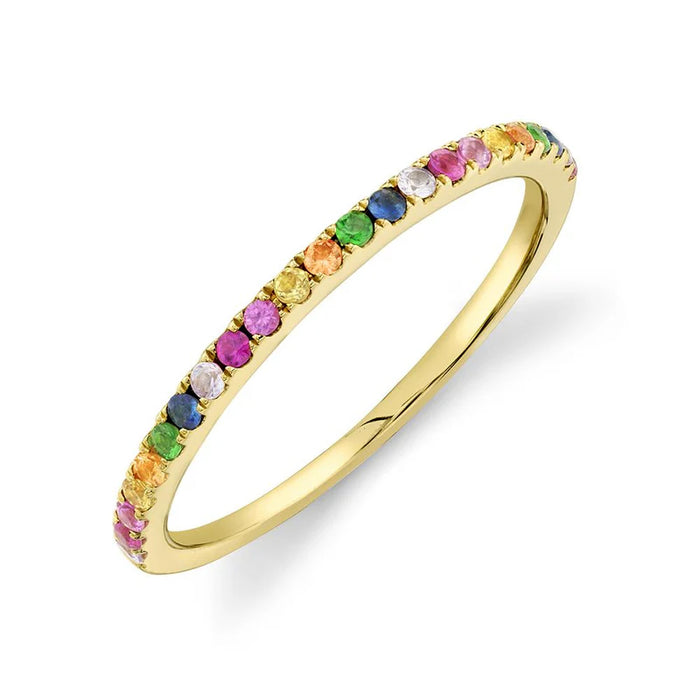 Multi-color Stone Stackable Ring