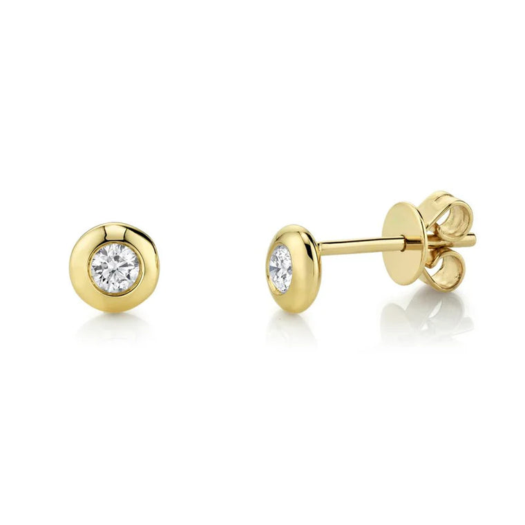 Bezel Stud Earring