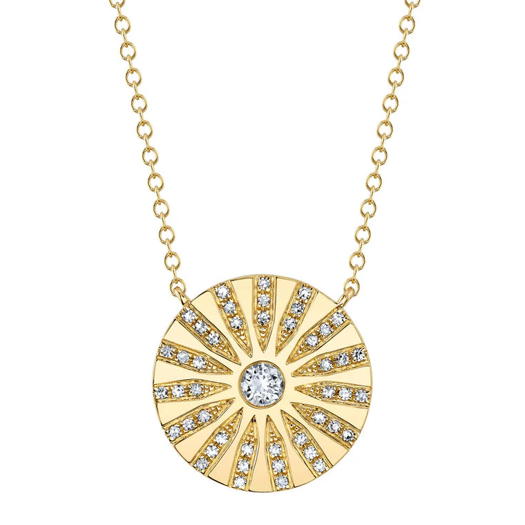 Sunburst Diamond Necklace