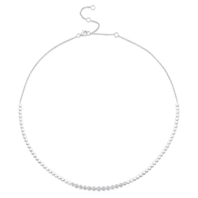 Diamond Bezel Set Necklace