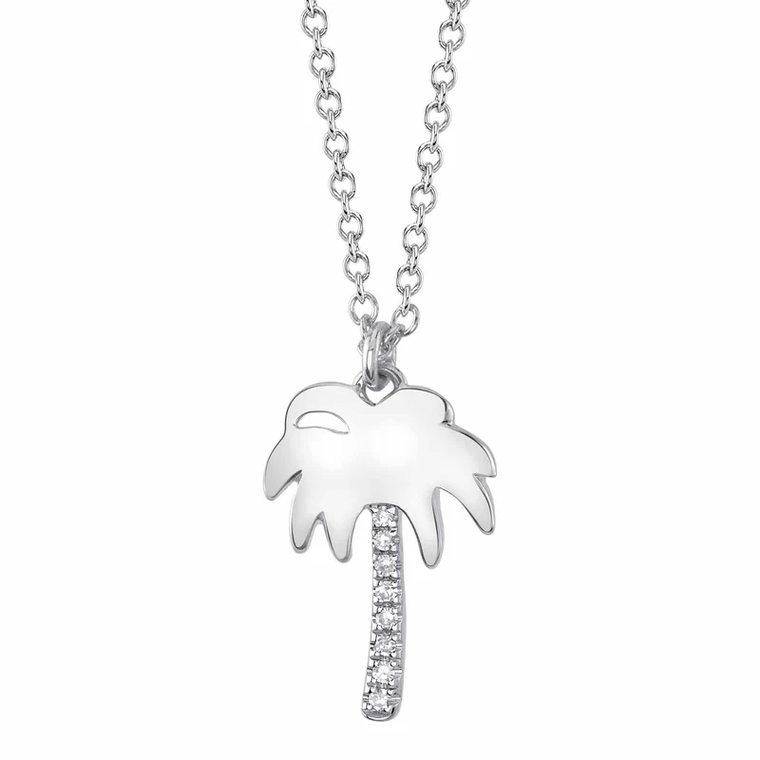 Palm Tree Diamond Necklace