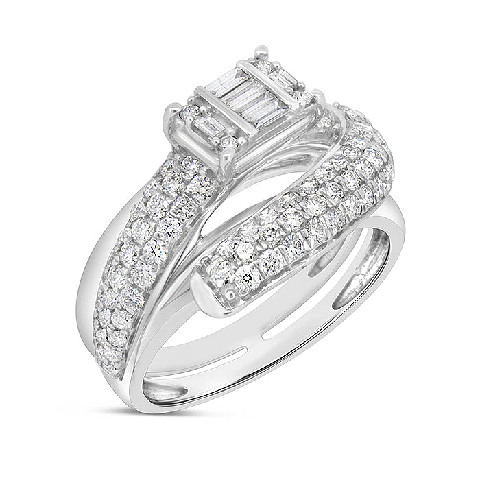 Spiral Diamond 14kt White Gold Ring — Renaissance Jewelers