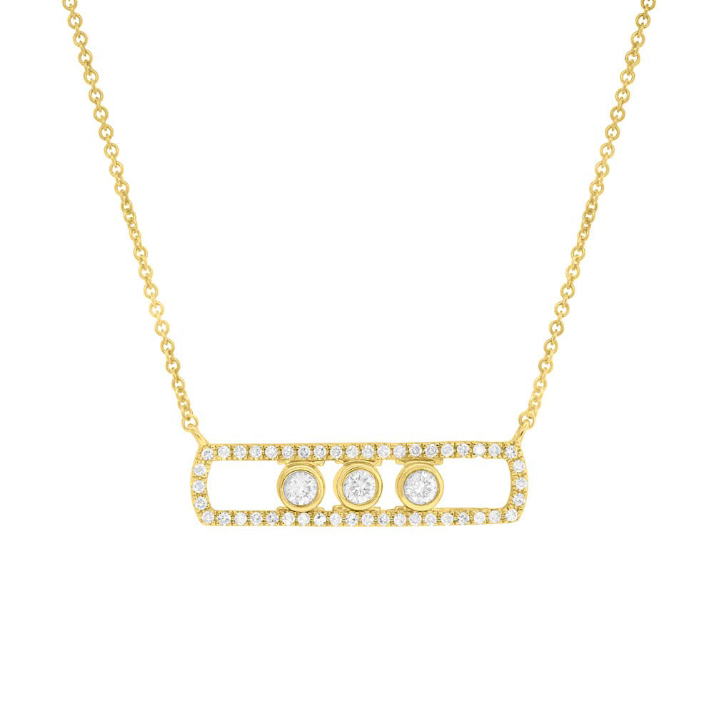 Sliding bar sale necklace